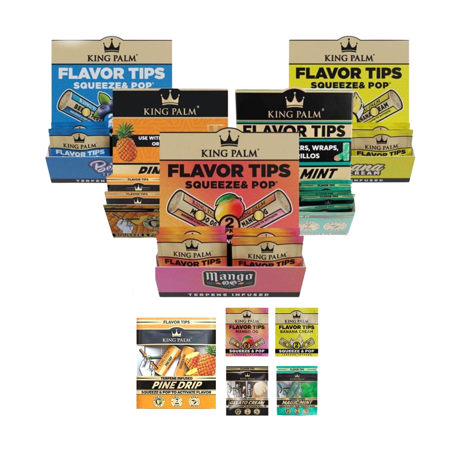 King Palm Tips Caja Surtida