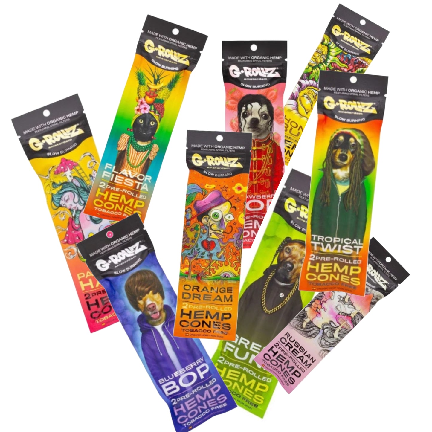 Grollz Hemp Conos Caja Surtidas