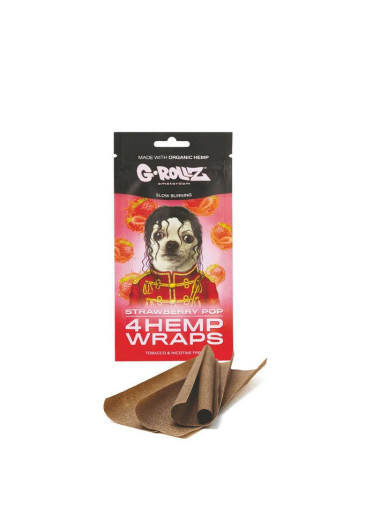 Grollz Hemp Wraps X4 Strawberry